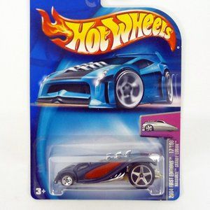 Hot Wheels Hardnoze Grandy Lusion #017 First Editions 17/100 Blue Die-Cast 2004